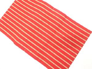 未使用品　節紬　縞模様織り出し　名古屋帯